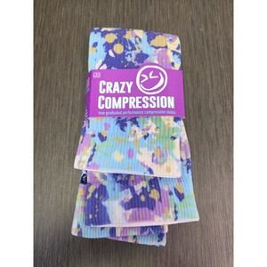 Crazy Compression Unisex Compression Socks L/XL Tie Dye Colorful NWT